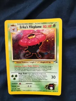Erika's Vileplume Holo Rare 5/132 Pokemon TCG Gym Heroes Card LP - Image 1