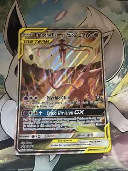 Espeon & Deoxys GX Oversized - (SM Black Star Promo) SM240 Jumbo Cards Holo NM - Image 1