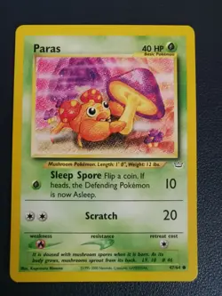 Pokemon Card Paras 47/64 Neo Revelation Common WOTC - Image 1