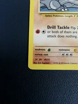 Pokemon Card Brock's Rhyhorn 70/132 Gym Heroes Common WOTC - Image 4