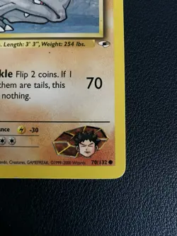 Pokemon Card Brock's Rhyhorn 70/132 Gym Heroes Common WOTC - Image 5