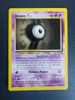 Pokemon Card Unown I 68/75 Neo Discovery Common - Image 1