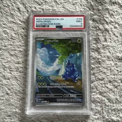 Pokemon TCG Heracross 194/193 Paldea Evolved Illustration Rare PSA 9 MINT - Image 1