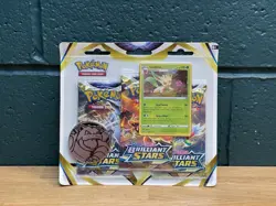 Pokemon Brilliant Stars Triple 3-Pack Blister Booster Leafeon Promo New - Image 1