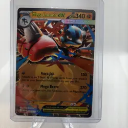 Pokemon TCG Mega Lucario ex 077/132 Me01: Mega Evolution Holo Double Rare - Image 1
