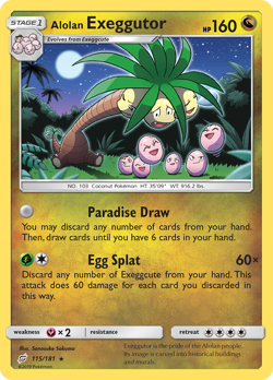 Alolan Exeggutor 115/181 Team Up Rare NM 2019 - Image 2