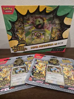💥Pokemon Ascended Heroes💥Mega Meganium EX & 2 X 2pack lot. New/Sealed - Image 1