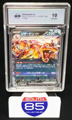 Charizard Ex 115/190 SV4a 2023 Pokemon PSA Shiny Treasure Ex Japanese DCM 10 - Image 1