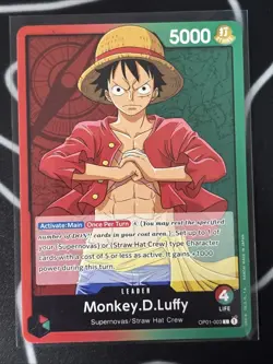 2022 One Piece Romance Dawn Monkey.D.Luffy Leader #OP01-003 D - Image 1