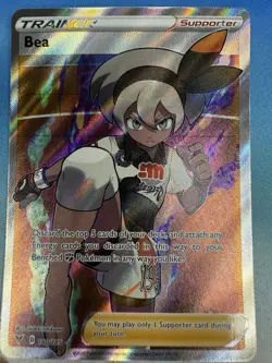 Bea 180/185 Vivid Voltage Full Art Trainer Waifu Pokemon Card - Image 1