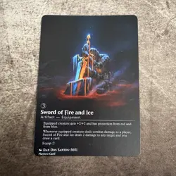 Sword of Fire and Ice - Custom Art MTG Magic The Gathering Playtest Card - Image 1