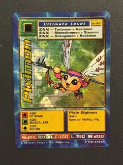 Digimon Piximon St-30S Chase Holo Bandai Digi Battle Card - Image 1