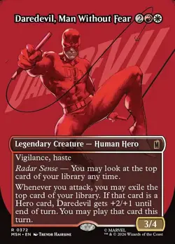 Daredevil, Man Without Fear (Borderless) (0372) - 372 - MSH - NM - MTG - Image 1