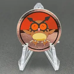 Hoothoot Pokemon Paper Ginpika Medal Card Nintendo Japanese Rare TCG S206-92 - Image 1