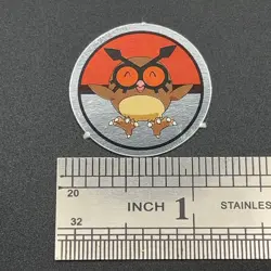 Hoothoot Pokemon Paper Ginpika Medal Card Nintendo Japanese Rare TCG S206-92 - Image 2