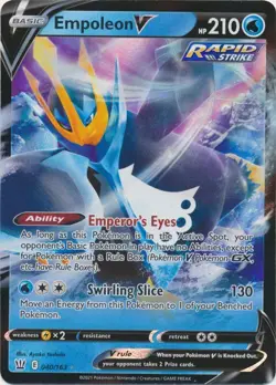 Holo Empoleon V 040/163 Ultra Rare Battle Styles Pokemon TCG - Image 1