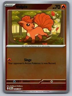 Vulpix 008/086 Common Chaos Rising Pokemon Reverse Holo Near Mint - Image 1