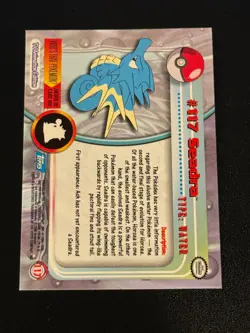 Seadra 117 Holo Pokemon Topps Blue Logo NM - Image 2