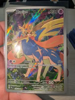 Zacian 100/094 Illustration Rare Holo ME02: Phantasmal Flames Pokemon NM - Image 1