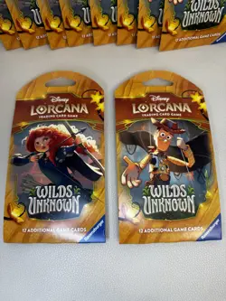 10 x Disney Lorcana TCG: Wilds Unknown Sleeved Pack Brand New Factory Seal - Image 3