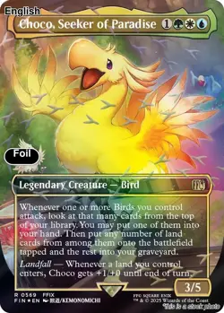 Choco, Seeker of Paradise (Borderless) (Chocobo Track Foil) EN [FIN - 569] - ... - Image 1