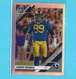 2019 Panini Optic Aaron Donald Silver Holo Prizm #55 NFL Rams - Image 1