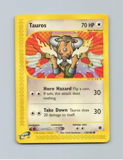Tauros 133/165 Common Expedition Base Set Pokemon Near Mint - Image 1
