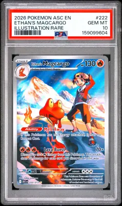 2026 Pokemon Ascended Heroes ETHAN'S MAGCARGO #222 ILLUSTRATION RARE PSA 10 - Image 1