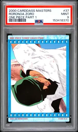 2000 Japanese One Piece Carddass Masters Roronoa Zoro 37 PSA 9 MINT Part 1 - Image 3