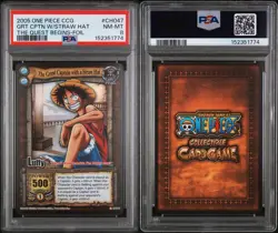 2005 ONE PIECE MONKEY D. LUFFY VINTAGE THE QUEST BEGINS STRAW HAT CH047 PSA 8 - Image 3