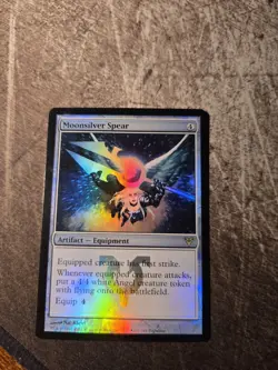 MTG Magic The Gathering Moonsilver Spear Foil Artifact Promo Commander - Image 1