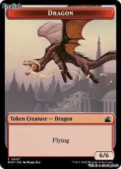 Dragon Token EN [RVR - 7] - NM TCG MTG - Image 1