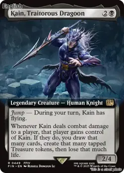 Kain, Traitorous Dragoon (Extended Art) EN [FIN - 449] - NM TCG MTG - Image 1