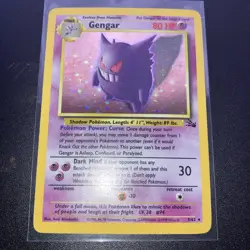 Pokemon GengarFossil Holo Card 5/62 Unlimited Holo Rare NM LP read description - Image 2