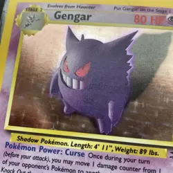 Pokemon GengarFossil Holo Card 5/62 Unlimited Holo Rare NM LP read description - Image 3