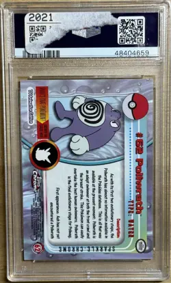 2000 Pokemon Topps Chrome Series 1 Sparkle Poliwrath #62 PSA 8 NM-MT - Image 2