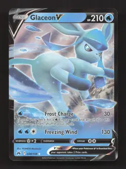 Glaceon V 038/159 Holo V Rare Crown Zenith Pokemon Near Mint - Image 1