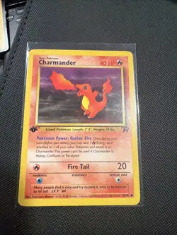 NM/M! Pokemon TCG Charmander Team Rocket 50 Regular 1st Edition - Image 1