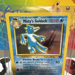 💫 Swirl Mistys Golduck NM LP Gym Challenge Holo Rare 12 Pokemon - Image 4