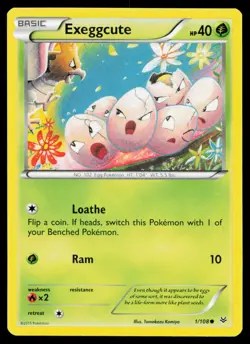 Exeggcute C Tomokazu Komiya Roaring Skies ROS 1/108 Pokemon LP 2015 - Image 1