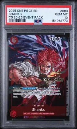 PSA 10 - Shanks #P-083 Championship 25-26 Stamped Promo One Piece CS Event Pack - Image 2