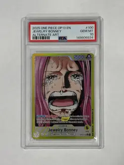Jewelry Bonney (100) (Alt Art) OP13-100 Carrying On His Will Foil English- PSA10 - Image 1