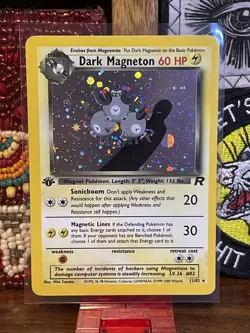 Pokemon Dark Magneton TCG Holo 1st Edition 11/82 Team Rocket - Image 1