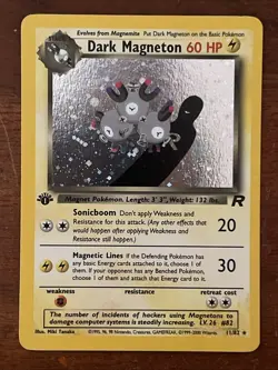 Pokemon Dark Magneton TCG Holo 1st Edition 11/82 Team Rocket - Image 3