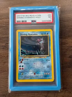 2001 POKEMON NEO REVELATION #65 SHINING GYARADOS-HOLO PSA 7 - Image 4
