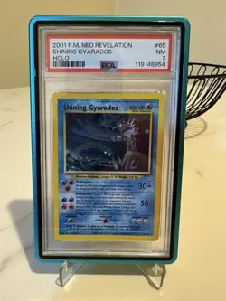 2001 POKEMON NEO REVELATION #65 SHINING GYARADOS-HOLO PSA 7 - Image 1