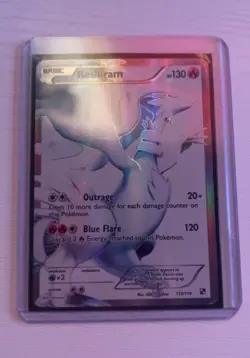 Pokemon TCG Reshiram 113/114 Black & White Full Art Holo Ultra Rare 2011 130HP - Image 1