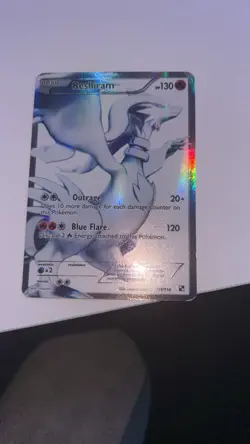 Pokemon TCG Reshiram 113/114 Black & White Full Art Holo Ultra Rare 2011 130HP - Image 2