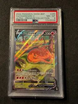 Pokemon TCG - Charizard V - UPC Promo - SWSH 260 - PSA 8 - Image 1