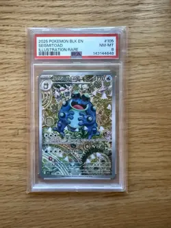 Seismitoad 105/086 Sv: Black Bolt Illustration Rare Foil PSA 8 Eng 2025 - Image 1